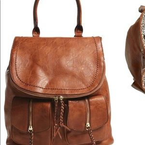 Brown backpack purse